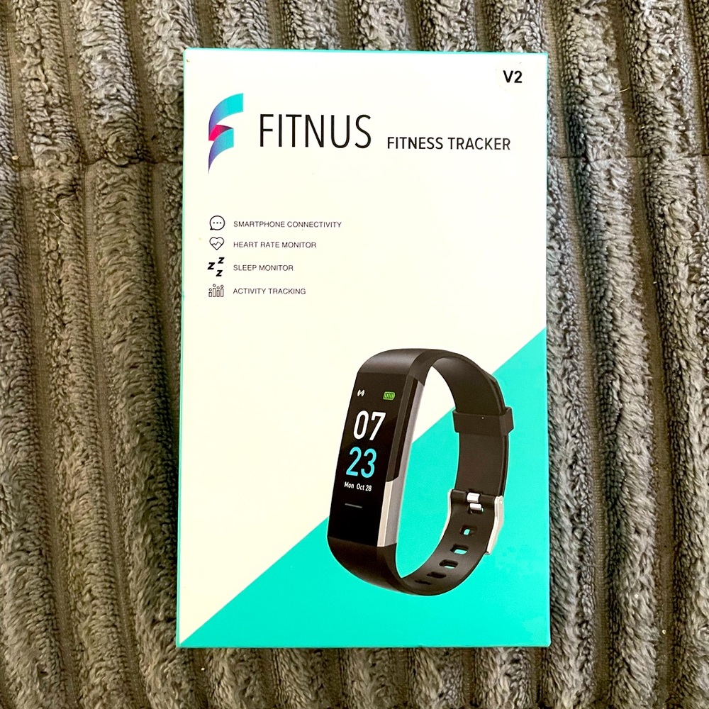 Black wearable tech. More bands can be purchased through the manufacturer.